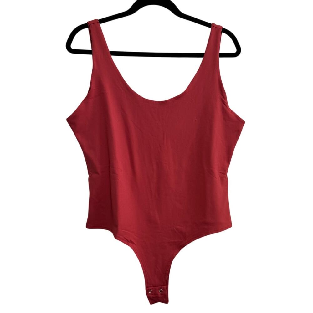 NWT Burnt Orange/Red Tank Top Bodysuit with clasp Lined 2XL